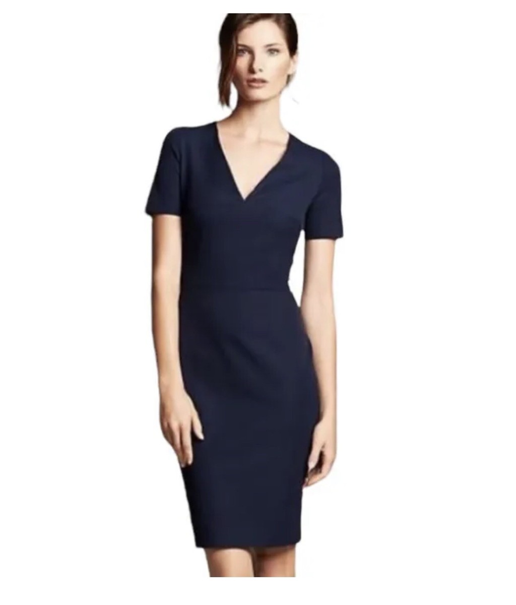 black short sleeve pencil dress Women's Boat Neck Short Sleeve Midi Sheath Dress, Waist Twist Ruched Slim Bodycon Pencil Dress, Formal Office Cocktail Party Dress S-2XL