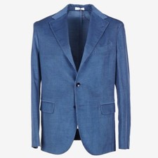 Boglioli Petrol Blue Soft Brushed Corduroy Cotton Sport Coat 40R Eu 50 NWT