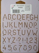 Stencil 5/8" Small Alphabet Paint Crafts cards W9325 Journals StenSource Font