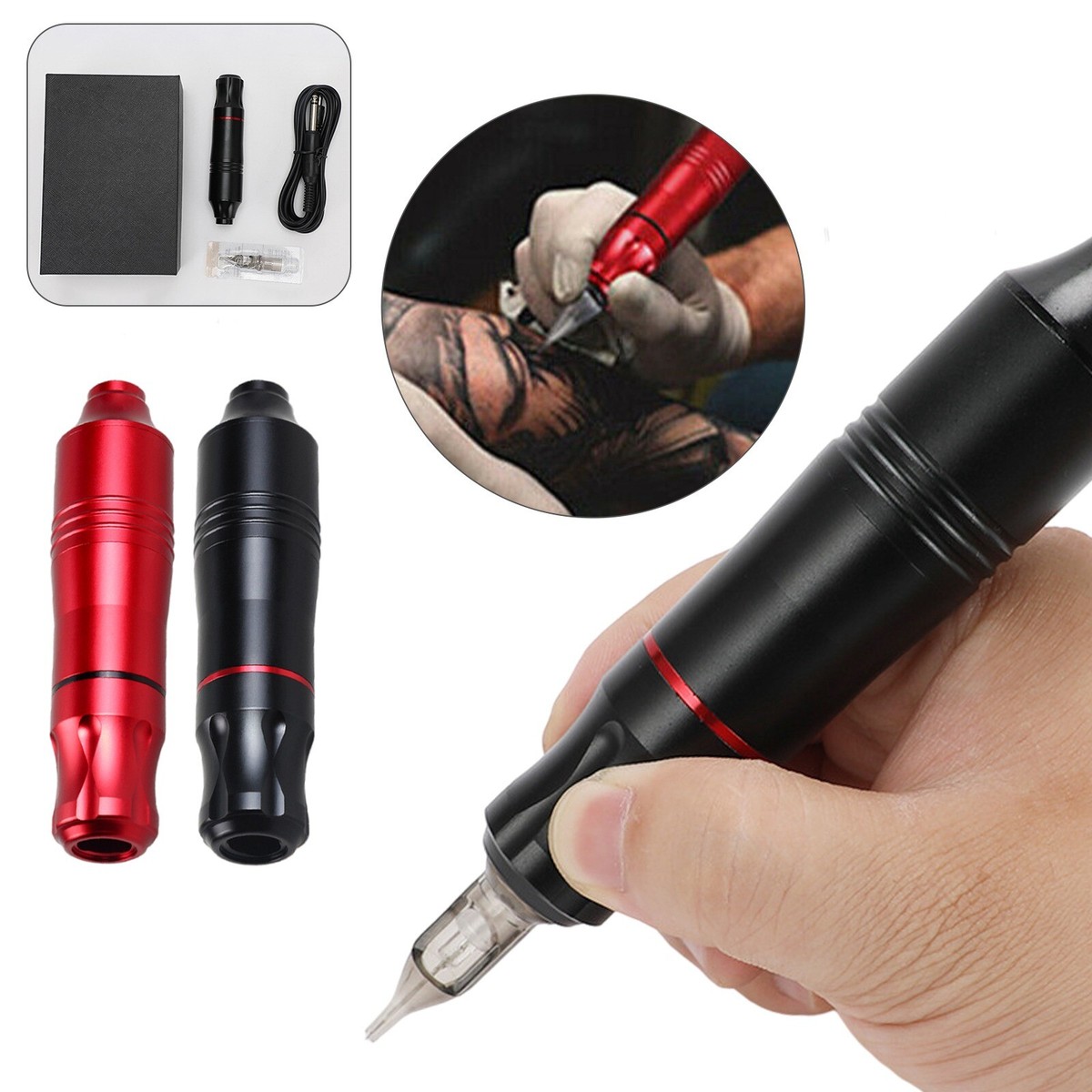 Handheld Rotary Tattoo Gun Motor Tattoo Machine Pen Cartridge