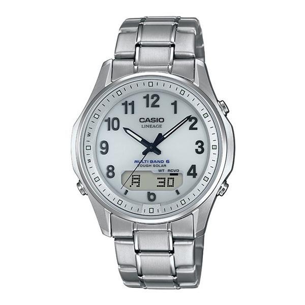 CASIO LINEAGE 高級チタニウムバンド 実働品 LCW-M100TSE CASIO LINEAGE LCW-M100TSE-7AJF Titanium White Dial Solar