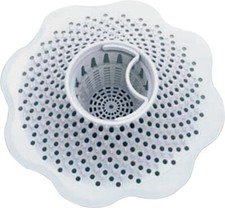 NEW DANCO 10306 FLEXIBLE WHITE PVC TUB DRAIN STRAINER HAIR CATCHER 8410425