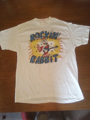 Vtg 80s Who Framed Roger Rabbit Movie T-Shirt 1988 White Tee 