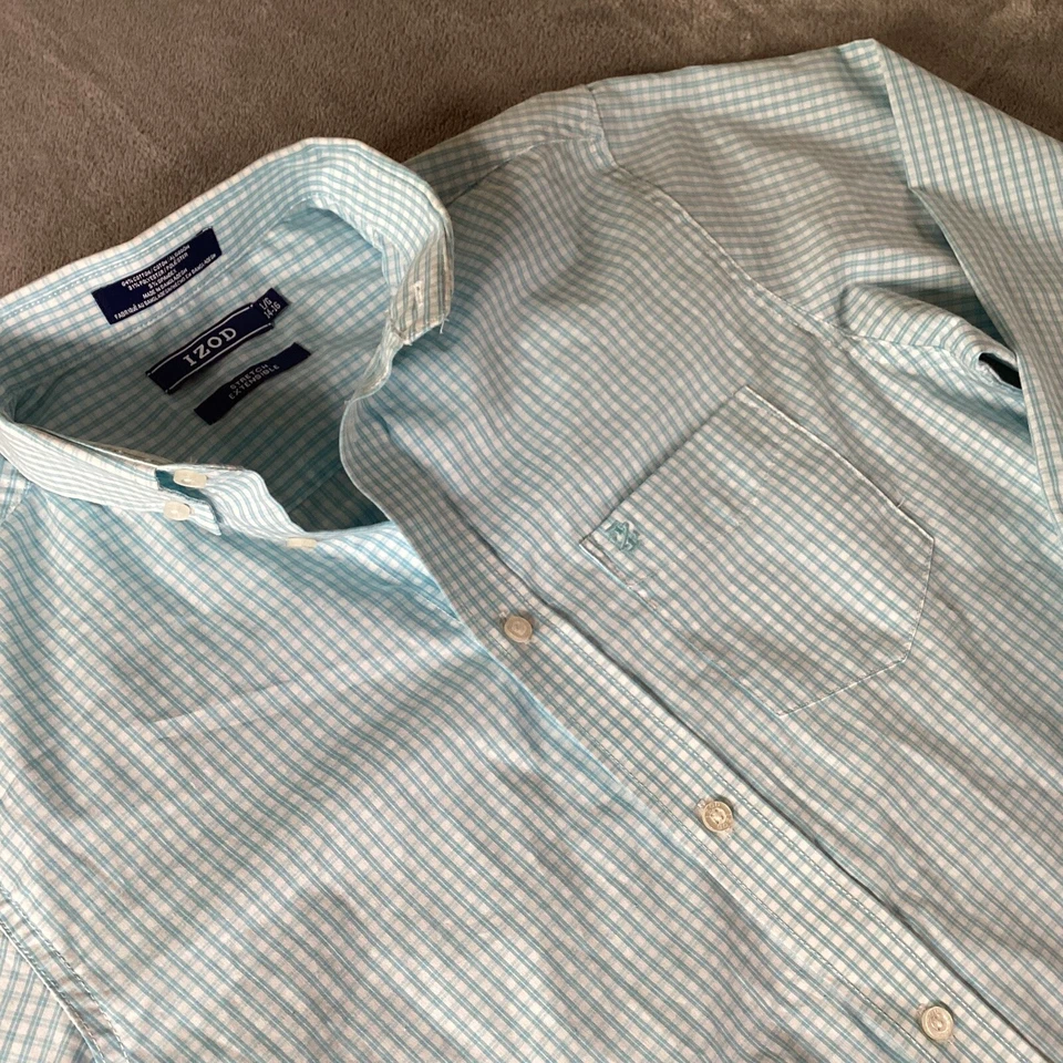 Izod 男孩衬衫 L 码 14/16 纽扣长袖  — 第 4/4 张图片