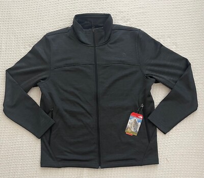 NORTH FACE Men Schenley Full Zip Inner Soft Fleece Jacket- Dark Grey Heather XL