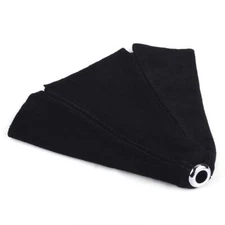 New Genuine Leather Suede Shift Knob Boot Cover Black With Black Stitches