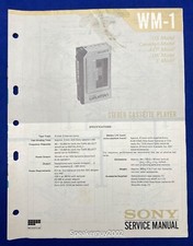 Original Sony WM-1 Walkman Service Manual -- 1