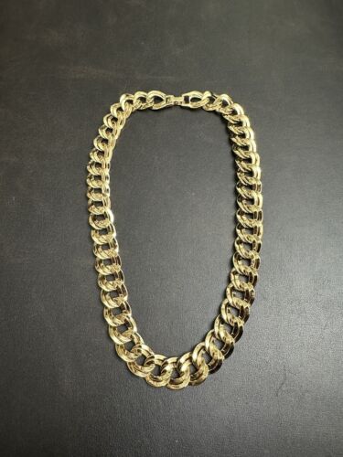 VINTAGE  GOLD PLATED 18” HUGE CHAIN NECKLACE