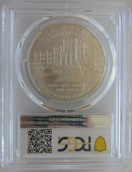 :2007-P S$1 Desegragation (1957) Commemorative-Dollar PCGS MS70 Top-Pop R3 - Image 2 of 3