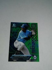 2018 Bowman ** TRENDING MEGA GREEN MOJO REFRACTOR** Jesus Sanchez RC #D / 99