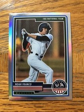 2023 USA baseball silver refractor Noah Franco #7 18U National Team 
