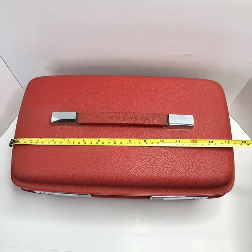Vintage Red Samsonite Saturn Cosmetic Make-up Train Case Carry On- NO KEY - READ - Picture 15 of 17