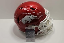DARREN McFADDEN SIGNED ARKANSAS RAZORBACKS FULL SIZE HELMET wINSCs JSA