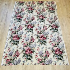 Vintage Fabric Remnant Filigree Woburn Cabbage Rose Country Floral 120cm x 185cm