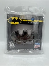  Batman 3D Car Badge - 1989 Batwing Logo (: 3.8 x 1.8 x 0.2 inches) Black Chrome