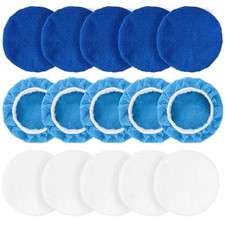 15 Pieces Car Polisher Pad Bonnet Buffing Pads (5-6 Inches) 5-6 inches 15