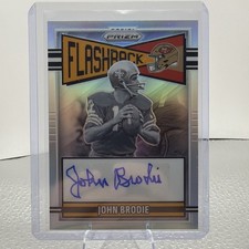 2025 Panini Prizm John Brodie Flashback Autographs Silver Prizm /149 #FLA-JBE