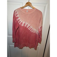 Old Navy Pink Tie Dye Crewneck Sweatshirt Women's Small Long Sleeve