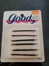 Goody Clip Hair Barrettes 2” Set of 6 Metal Clips #925 1990 Tortoise Shell
