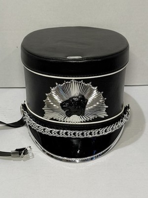 Vintage D'Evelyn Jr-Sr High School Marching Band Hat Panther - Size 7 Leather CO