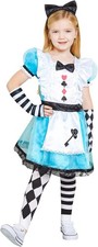 Amscan Alice Wunderland Märchen Kinder Mädchen Kostüm 6-8 JAHR "Unvollständig"