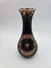 Vintage Limoges 7in Cobalt Blue Castel 22k Gold Porcelain Vase — photo 1