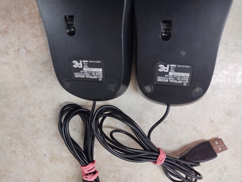 Pair Of ONN Optimal Wired Mouse USB 3-Button Convenience ONA11HO091 USB Working - Afbeelding 3 van 5