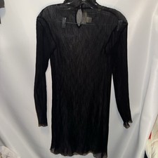 Vintage Victoria's Secret Collectiion Black sheer Long Sleeve mini Dress Small