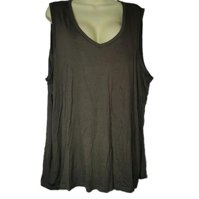 IClique Size 3X Green Tank w/ Back American Flag Cut Out Design