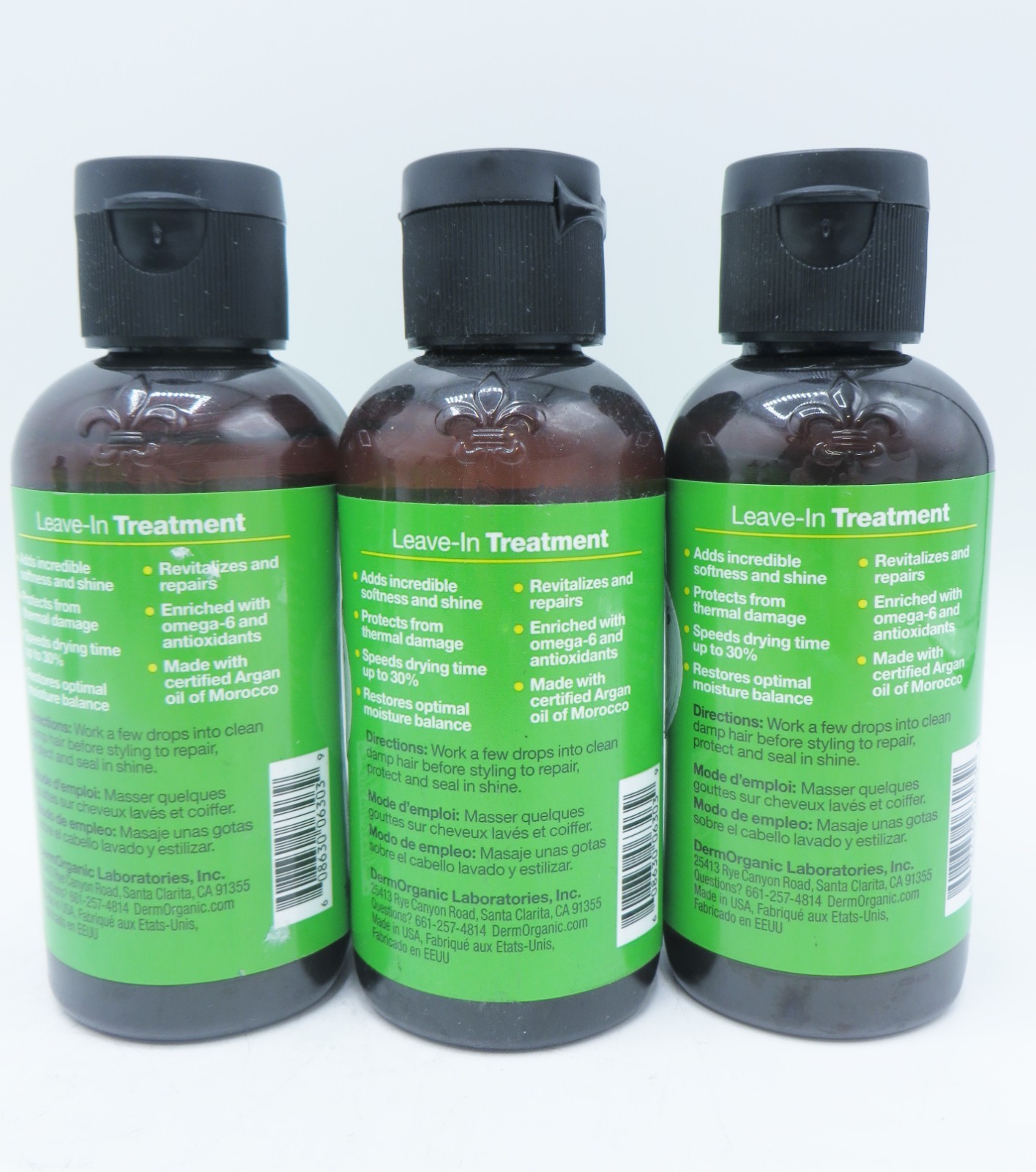 DERMORGANIC LEAVE-IN TREATMENT 4 OZ (Lot of 3)