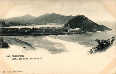 CPA SPANIEN San Sebastian - Vista desde el monte Ulia (282562)