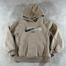 Nike Boys' Hoodie- Beige and Brown- Size 7- 0017