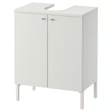 IKEA NYSJON Wash Basin Base Cabinet White 50x65 Bathroom Sink Storage Unit New