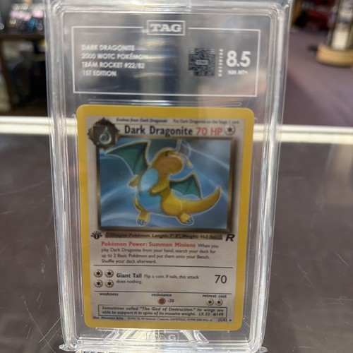 Dark Dragonite (1st Edition) graded TAG 8.5 for sale on eBay