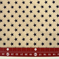 Patriotic Fabric  Battleground Stars Blue Stars on Tan  Santee YARD