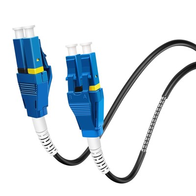 1m Uniboot LC to LC Armored Single Mode Duplex Fiber Patch Cable 9/125um