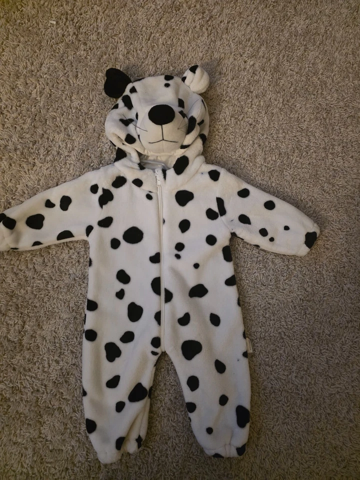 Disfraz Dálmata Bebé Talla 3-6 Meses Perro Blanco y Negro Foto 2 de 4