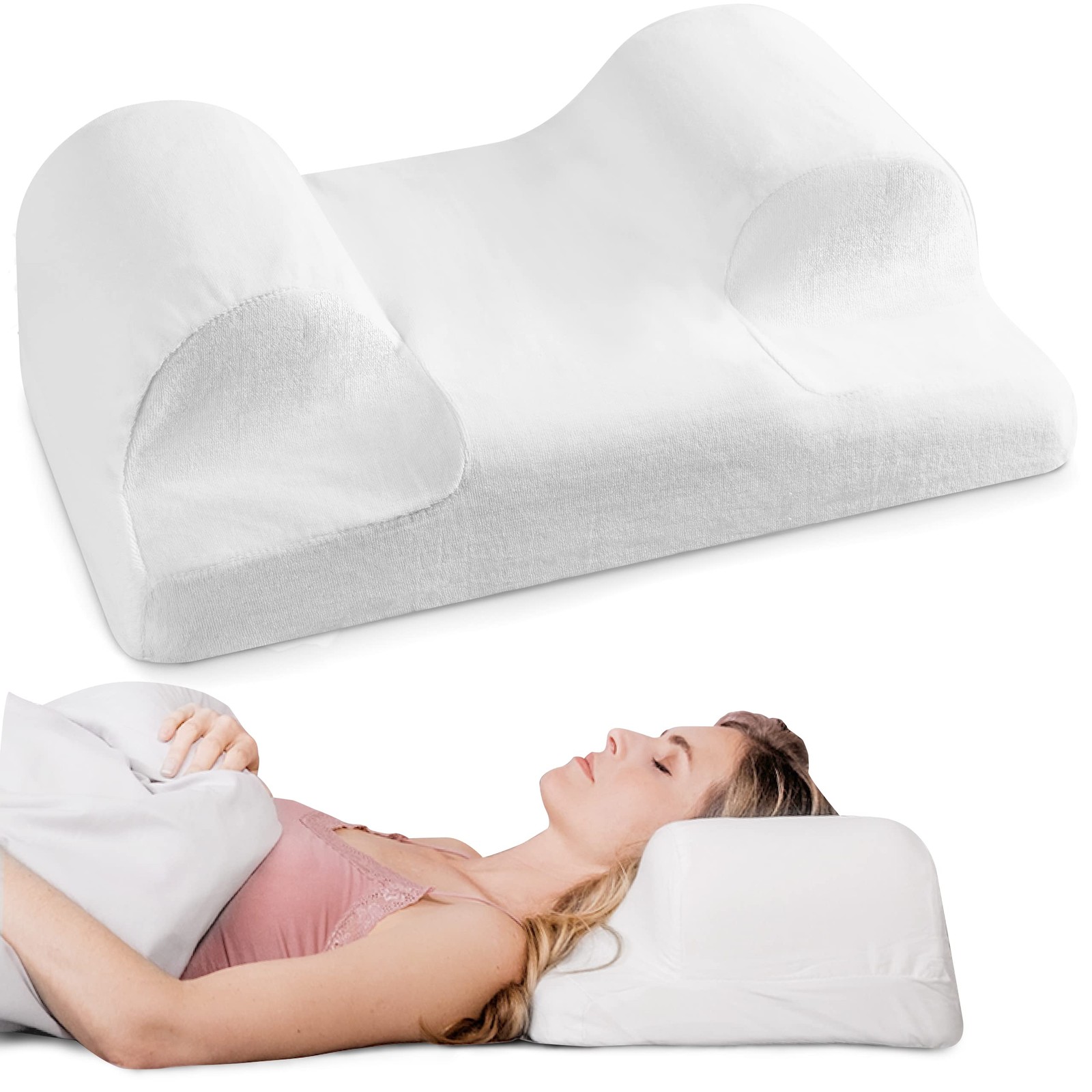 - Back Sleeper Beauty Pillow, Cervical Neck Pillow, Patented Contour Memory F...