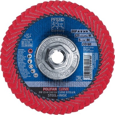 PFERD 67217 Fiber Disc,5 in Dia,5/8in Arbor,60 Grit 33N404