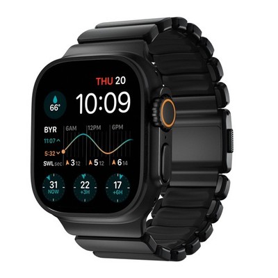 Apple Watch Band 49mm Titanium Stratos Black NOMAD Ultra Series 1-3 1-11 Inside