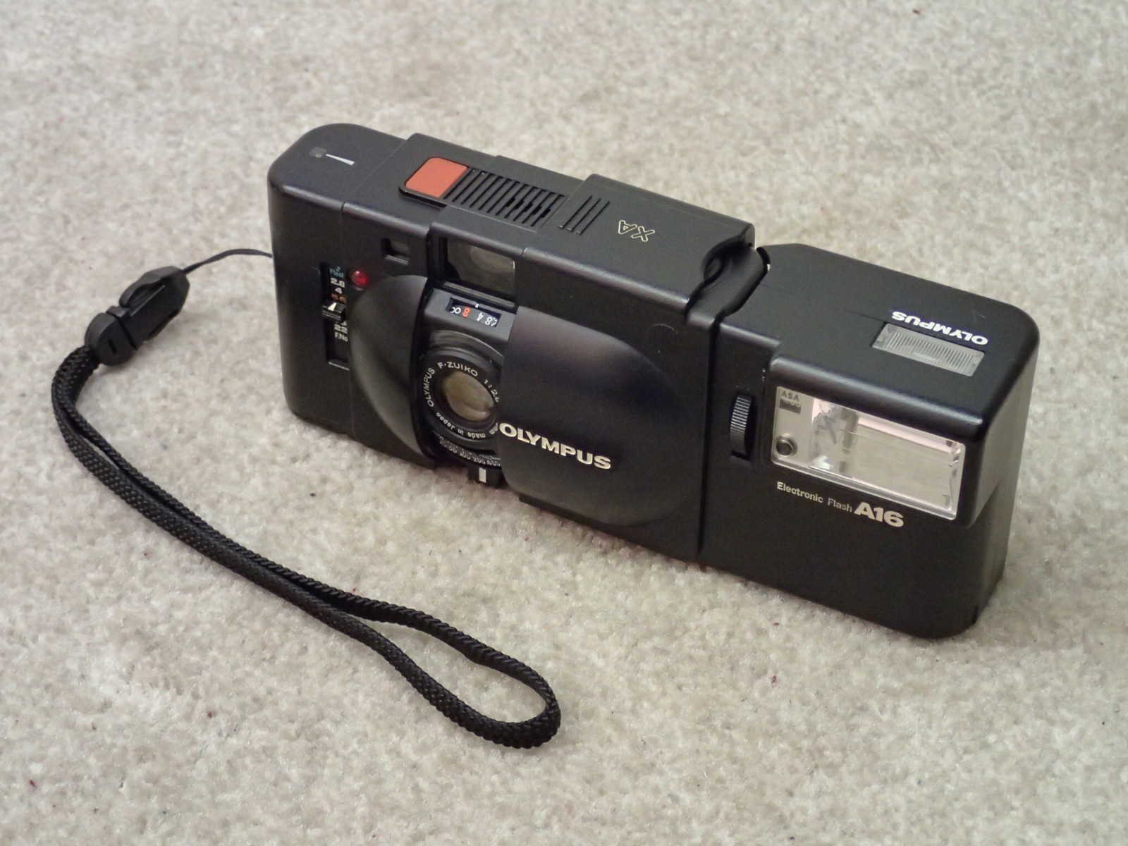 Olympus XA Vintage Rangefinder Film Camera with A16 Flash Nice but User Item