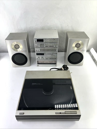 Technics The Concise SA-007 Mini Stereo System SL-10 Turntable Stack AS-IS PARTS