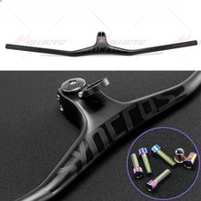 Mountain Bike Carbon Integrated Matte Handlebars -17 Degrees 80-110mm Riser Bar