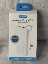 myCharge 5000mAh Power & Go Power Bank - White