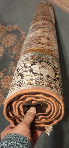 Seiden Handgeknüpfter Orientteppich LEBENSBAUM 124×192cm Vintage Seide Teppich - Bild 24 von 24