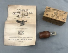 Vintage 40s World Famous Herter's Crow Call With Box # 204 Manual & Certificate