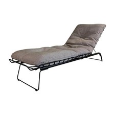Freifrau Outdoor Sunbed Liege Leyasol Stoff Loopi Pepper Grau Schwarz 