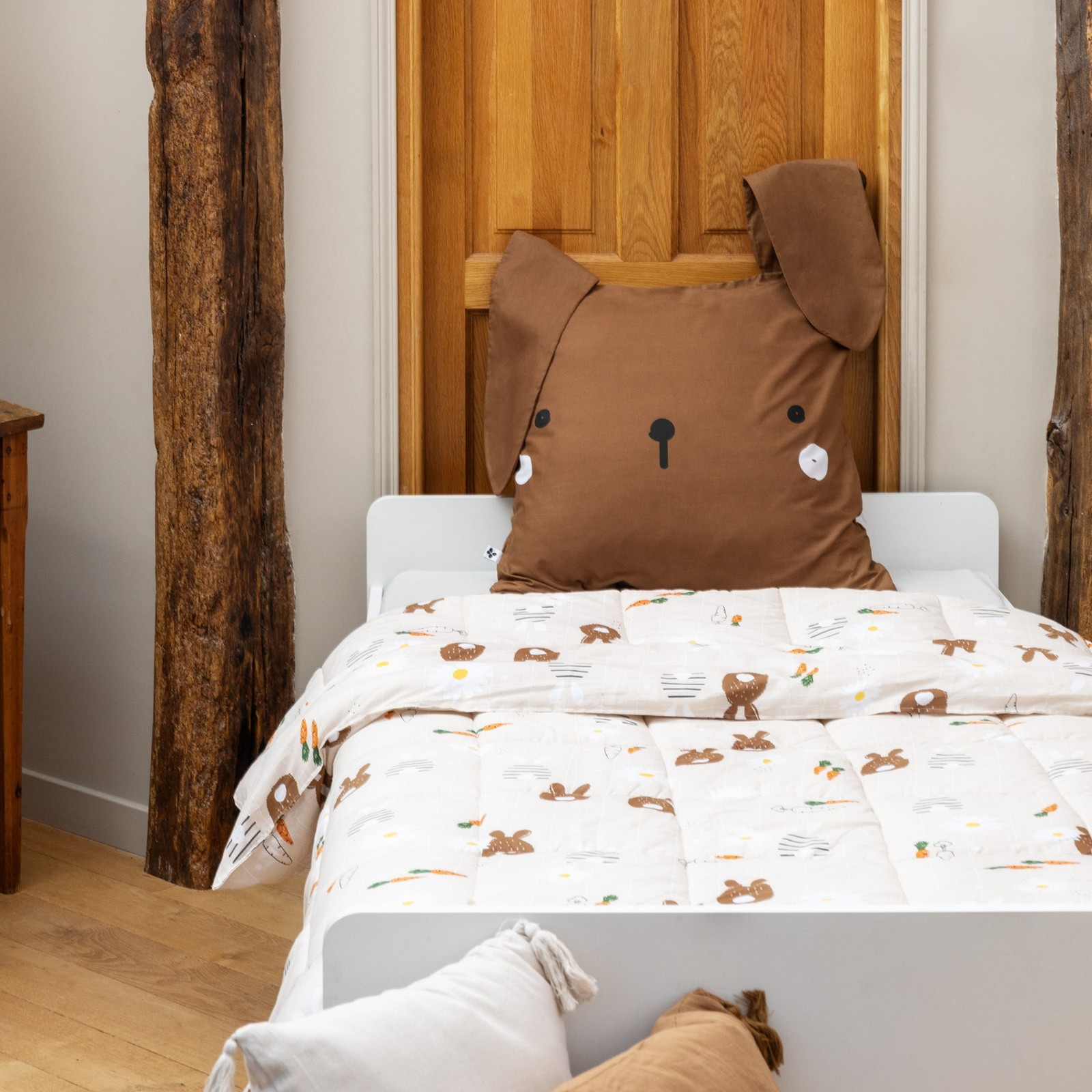 Couette imprimée 240x260 en coton respirant avec taies d'oreiller isolante et thermorégulatrice
