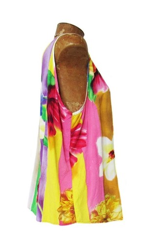 Camicetta canotta a righe colorate "BLOEMEN" by Jams World 2XL DIFETTOSA - Foto 6 di 11