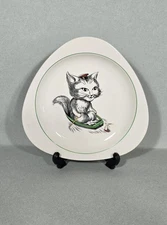 Spode Copeland Cutie Kitten Series S3243 Row Boat Kitten Nursery Ware Plate